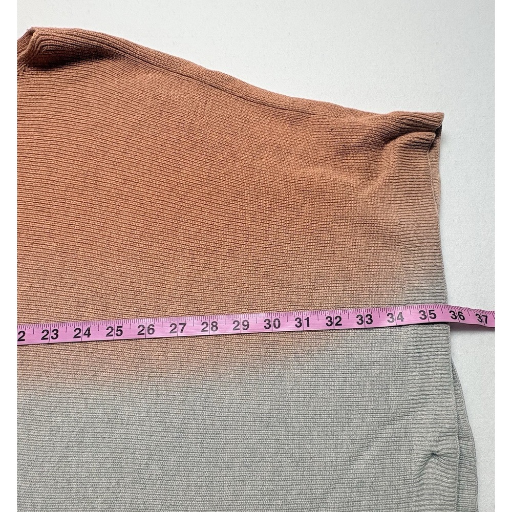 PURE JILL Women Dip Dyed Poncho Sweater One Size Ombre Orange Tan Casual 1A-16 - Picture 7 of 8